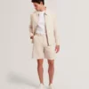 GIVRAN Slim Fit Linen Blend Tailored Shorts