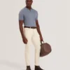 GIVRANS Silk Blend Knit Zip Neck Polo