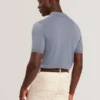 GIVRANS Silk Blend Knit Zip Neck Polo