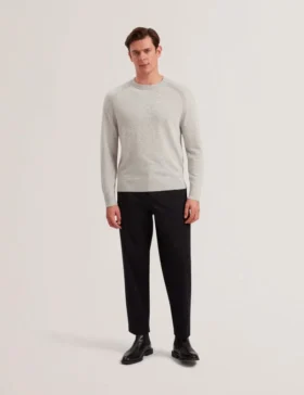 GLANT Cashmere Cable Detail Crew Neck Jumper