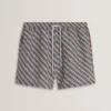 GLENDLE Goldfish Geometric Print Swim Shorts