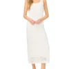 GLORIA Floral Mesh Lace Sleeveless Bodycon Dress
