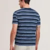 GORANO Short Sleeve Textured Striped T-Shirt