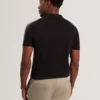 GREGRY Contrast Stitch Knit Cotton Polo Shirt