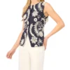 HAILEE Raised Embroidery Cotton Waistcoat Top