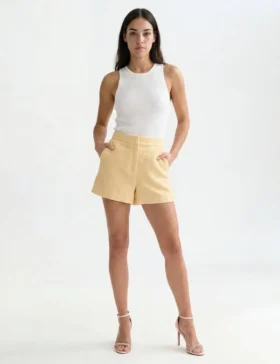 HANA Tailored Woven Straight Leg Shorts
