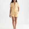 HANA Tailored Woven Straight Leg Shorts