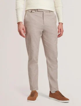 HANDLY Micro Houndstooth Slim Fit Pants