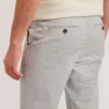 HANDLY Micro Houndstooth Slim Fit Pants