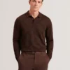 HAVEL Argyle Knit Long Sleeve Polo Shirt