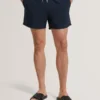 HEFFNER Seersucker Mid-Length Swim Shorts