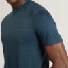 HEMINWY Jacquard Textured Grid Cotton T-Shirt