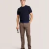 HERRINGBONE SWEATER Herringbone Knit Short Sleeve Top