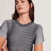 HETHRR Textured Knit Fluted Short Sleeve Top