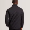 HOLLBEC Diamond Quilted Zip Field Coat