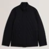 HOLLBEC Diamond Quilted Zip Field Coat
