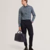 HUAYNA Blurred Check Cotton Long Sleeve Shirt