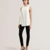 ICANA Draped Front Asymmetric Sleeveless Top