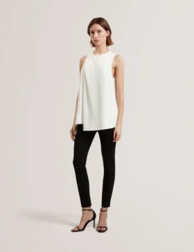 ICANA Draped Front Asymmetric Sleeveless Top