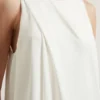 ICANA Draped Front Asymmetric Sleeveless Top