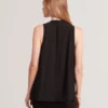 ICANA Draped Front Asymmetric Sleeveless Top