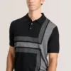 INTARSIA SWEATER POLO Black Beauty