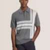 INTARSIA SWEATER POLO Castlerock Heather
