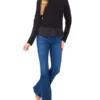 IRENE Long Sleeve Crew Neck with Pointelle Cable