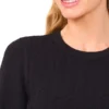 IRENE Long Sleeve Crew Neck with Pointelle Cable