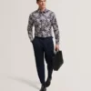 JACIEL Scattered Petal Slim Long Sleeve Shirt