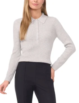 JALIA Collar Top with Rib