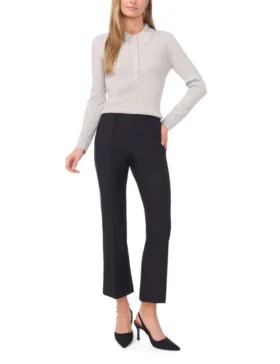JALIA Collar Top with Rib