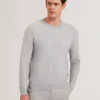 JAMALS Herringbone Knit Crew Neck Sweater