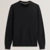 JAMALS Herringbone Knit Crew Neck Sweater