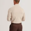 JEREMEE Branded Texture Zip Neck Jumper