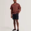 JIRAHU Tile Border Print Short Sleeve Shirt