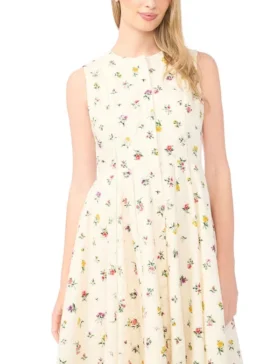JOANNE Wildflower Sleeveless Smock Midi Dress
