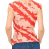 JODIE Floral Stripe Cap Sleeve Fitted T-Shirt
