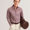 JOZEF Slim Fit Micro Geometric Print Shirt