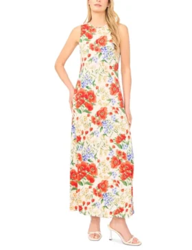 JULIANNE Poppy Print Tank Maxi Dress