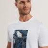 JUSTINO Short Sleeve Box Print Graphic T-Shirt