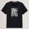 JUSTINO Short Sleeve Box Print Graphic T-Shirt