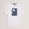JUSTINOO Short Sleeve Box Print Graphic T-Shirt