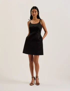 KAVALA Tie Strap Square Neck Mini Dress