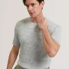 KELEPA Short Sleeve Relaxed Fit Textured Knit T-Shirt