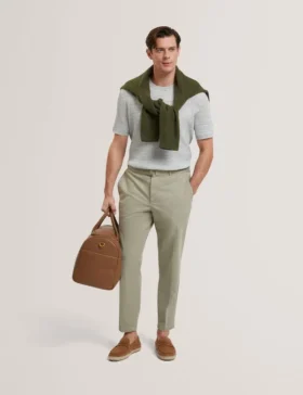 KELEPA Short Sleeve Relaxed Fit Textured Knit T-Shirt