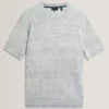 KELEPA Short Sleeve Relaxed Fit Textured Knit T-Shirt