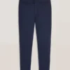 KNIT TWILL ELASTIC TROUSERS Insignia Blue Heather