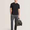 KNIT TWILL ELASTIC TROUSERS Iron Gate Heather