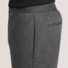 KNIT TWILL ELASTIC TROUSERS Iron Gate Heather